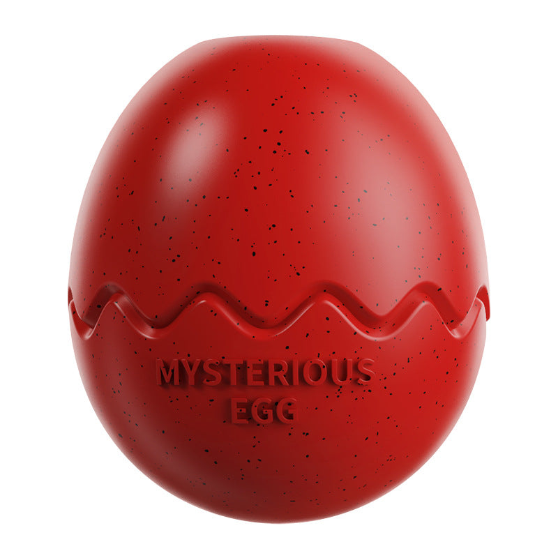 Dog Slow Food Bite-resistant Leakage Food Feeder Dinosaur Egg Bite Dog Toy, Red