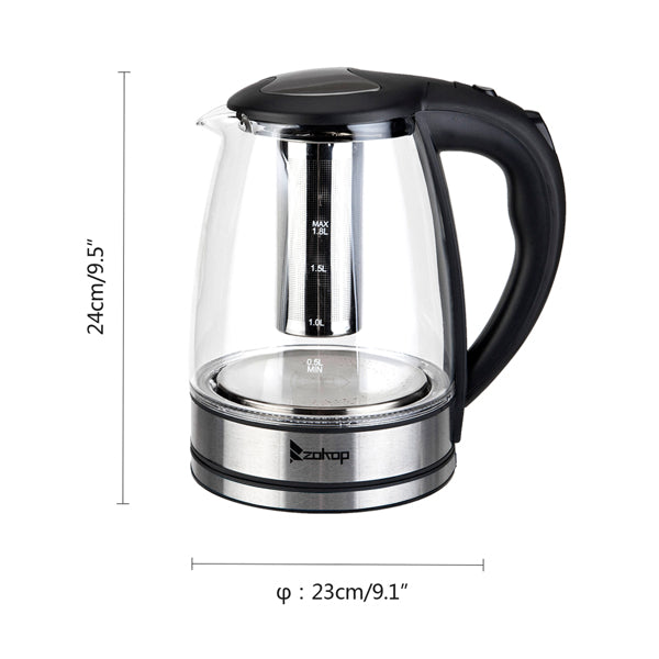 American Standard Electric Kettle 120V, 1200W With Filter Screen And Inner Steel Cover