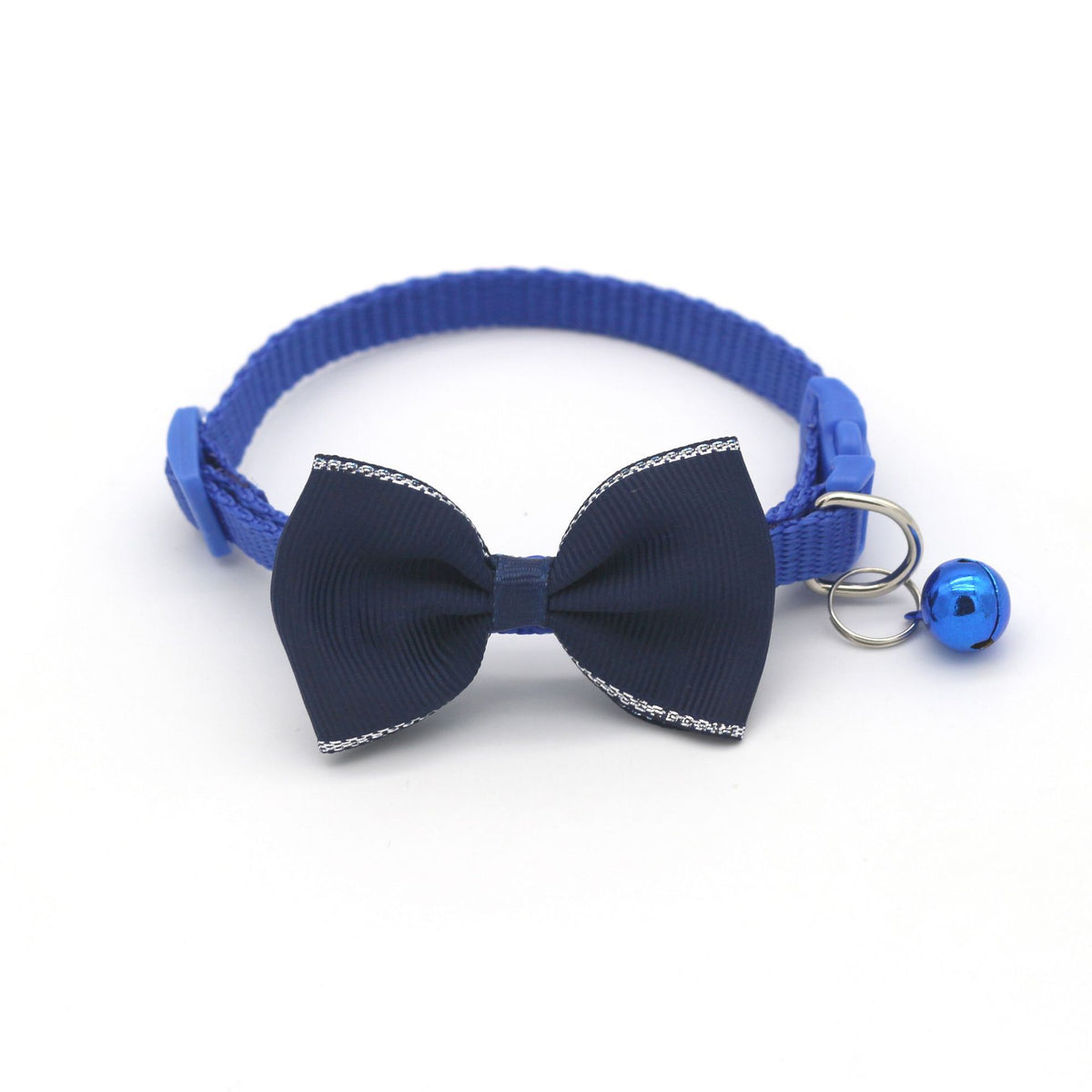 Bow Bell Pet Collar for Cats & Small Dogs, Blue