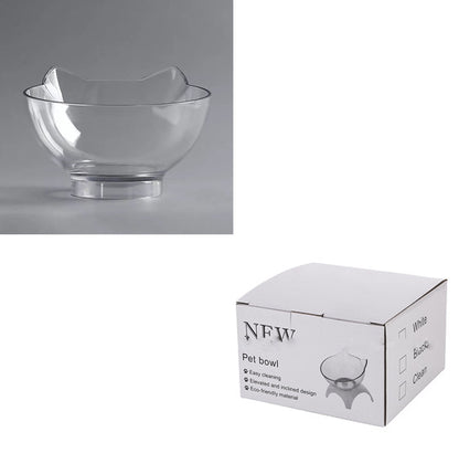 Cat Elevated Feeder Stand With Transparent Bowl