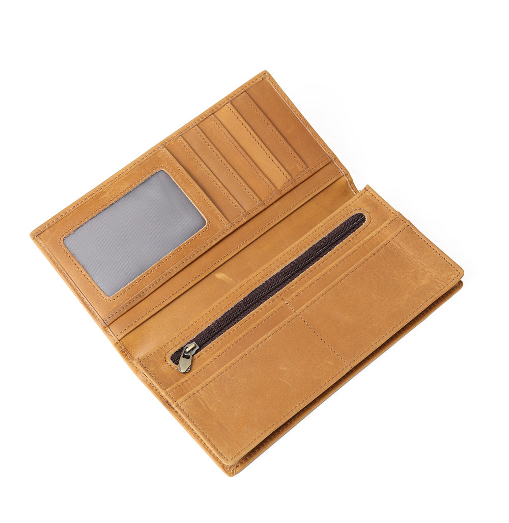 Pure First Layer Cowhide  Retro Wallet