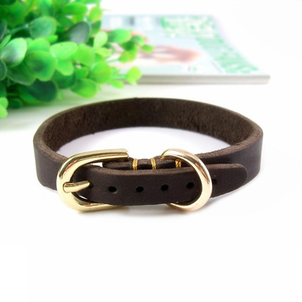 Real Cowhide Puppy Dog Collar