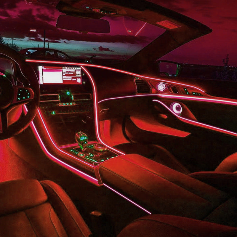 Car Interior LED Ambient Lights — USB Flexible Neon Strip