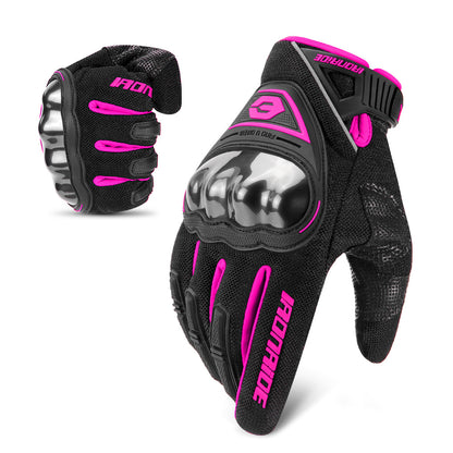 Hard Shell Outdoor Riding Touch Screen Breathable Anti-fall Knight Motorcycle Gloves