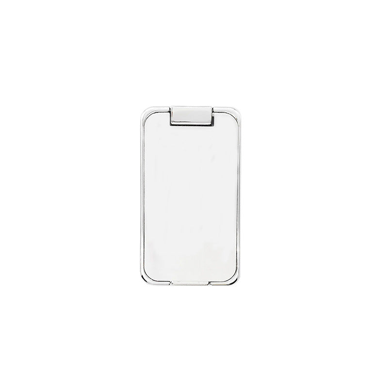 Foldable Mobile Phone Holder Ring Buckle Retractable Desktop CellPhone Stand Car Magnetic Bracket Office Accessories, Silver-Bagged