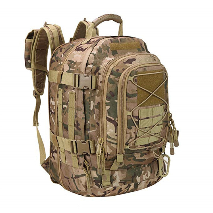 Outdoor Tactics Military Fan Mountaineering Hiking Bag Multifunctional Large Capacity Backpack, CP camo
