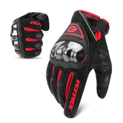 Hard Shell Outdoor Riding Touch Screen Breathable Anti-fall Knight Motorcycle Gloves